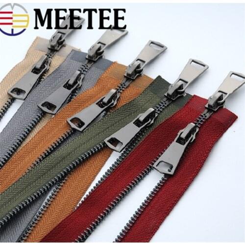 1/2/4pcs 5# Black Double Slider Metal Zippers Eco-friendly Open-end Sewing Zipper Zips For Down Jackets DIY Clothing Accessories