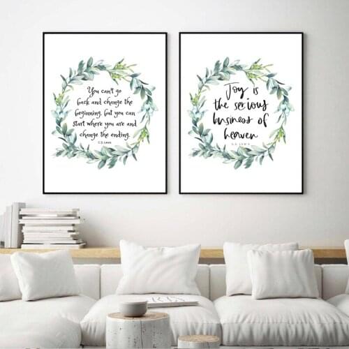 CS Lewis Quote Print Inspirational Wall Art Canvas Painting Prints Motivational Poster Artwork Sobriety Gift Home Wall Decor