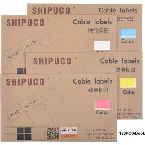SHIPUCO label paper Wrap-around mesh cable labels sticker Handwritten waterproof color sticker number tube sticker