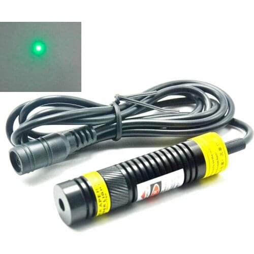 Focusable 515nm 10mW Green Laser Diode Locator Module Dot/Line/Cross Head w 12V Adapter