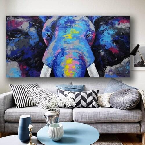 Picture Animal graffiti art decoration elephant painting canvas prints living room childrens room Quadros large size home decor
