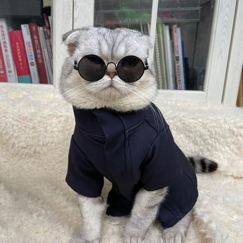 Anime Jujutsu Kaisen Gojo Satoru Little Cat Clothes Coat Blindfold Headwear Cosplay Costumes Take Photo Props Dog Pet Supplies