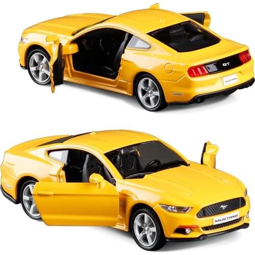 1:36 Scale Diecast Alloy Metal Luxury Sports Car Model For Ford Mustang GT Collection Model Pull Back Toys Car