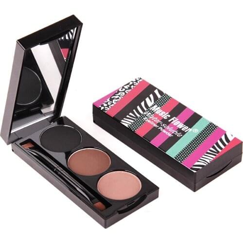 Music Flower Brand Makeup Eyeliner powder & Eyebrow Powder Palette 3 In 1 box Eyeliner Waterproof Eye Brow Enhancers