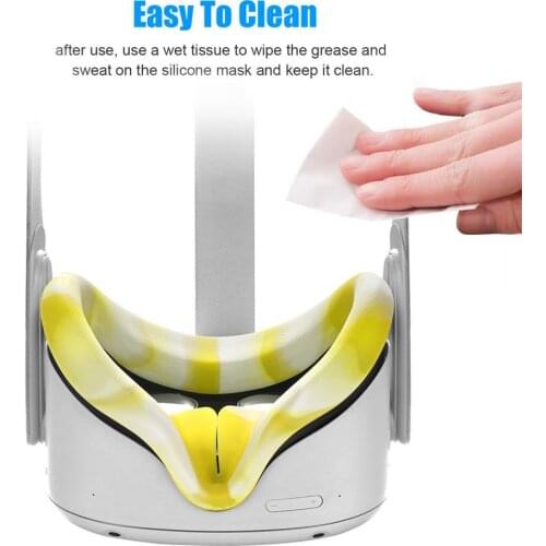 Soft Silicone Eye Mask Cover Pad For Oculus Quest 2 VR Headset Breathable Anti-sweat Light Blocking Eye Cover For Oculus Quest2