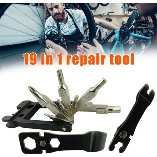 19in1 Repair Tool Kit For Bike Mountain Bicycle Cycling Multi-Function Mechanic Portable Lightweight Compact Design Hand Tools
