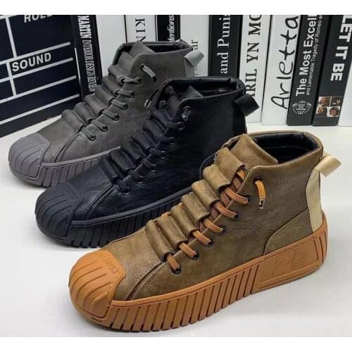 2021 New Men Martin boots Autumn and winter increased boots Fashion casual shoes board shoes High quality Platform shoes