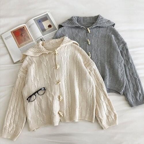 Spring and autumn new style knitted sweater sailor neck cardigan women jacket