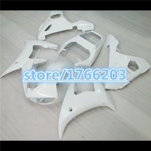 For Motorcycle Fairing YZF R6 2003 - 2005 03 04 YZF-R6 2003 2004 2005 YZFR6 03 04 05All White Full Body Kits YZFR6 03 05