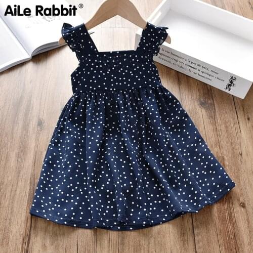 Girls Polka Dot Dress Childrens Clothes Summer Chiffon Dress For Girls Baby Clothes Red Black