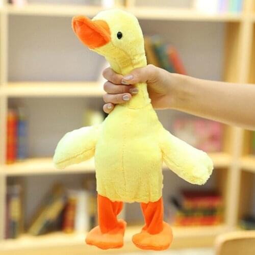 Dancing Duck Song Speaker Talking USB Charging Voice Repeat plush Duck Dancer toy talk Plushie Stuffed toys for Baby Girl