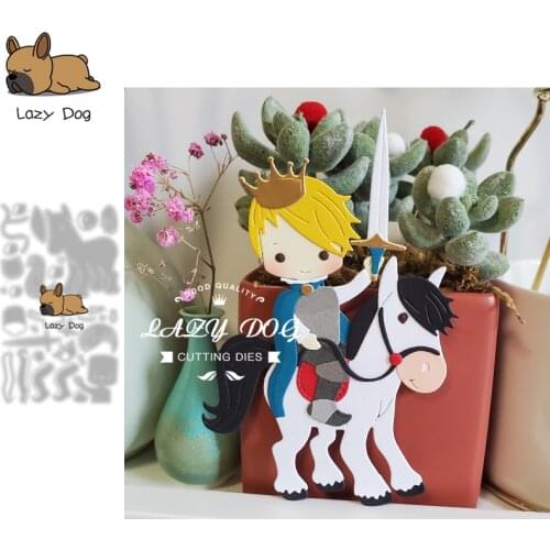 Prince riding a horse Metal Cutting Dies Scrapbooking Stencil DIY Mold Craft Embossing Die Cuts Card Making New Dies For 2021