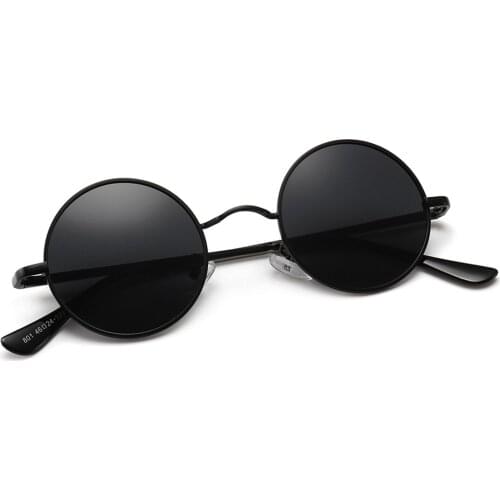 Round Fashion Men Women Polarized SunGlasses Polarized Mirror Sunglasses Custom Made Myopia Minus Prescription Lens -1 To -6