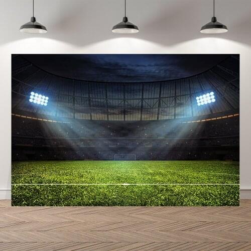 SeekPro Sports Football Field Stadium Grassland Customized Baby Birthday Boy Backdrop Vinyl Photography Background Photo Studio