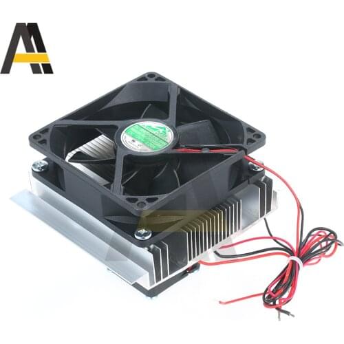 DC 12V 60W Thermoelectric Peltier Refrigeration Aluminum Cooler Semiconductor Air Conditioner Cooling System with Cooling Fan