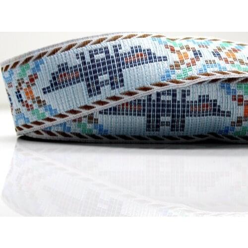 Embroidery ethnic jacquard webbing woven tape lace ribbon trim 3.3cm tribal boho DIY garment bag gift accessory native zakka sew