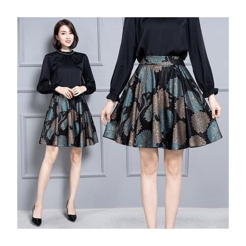 Top brand New Fashion 2020 Genuine Sheep Real Leather Skirt K22 high quality