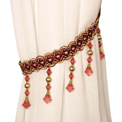 2Pcs/set Curtain Tiebacks Tassel Curtain Clips Rope Curtain Tie Backs Holdbacks Decorative Curtain Holder Accessories For Drape