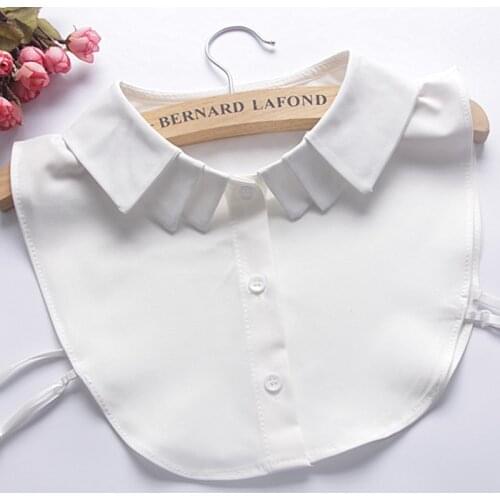Women lotus leaf ear mesh bottoming fake collar letter lattice removable decorative collar ladies multilayer fake collar shirt
