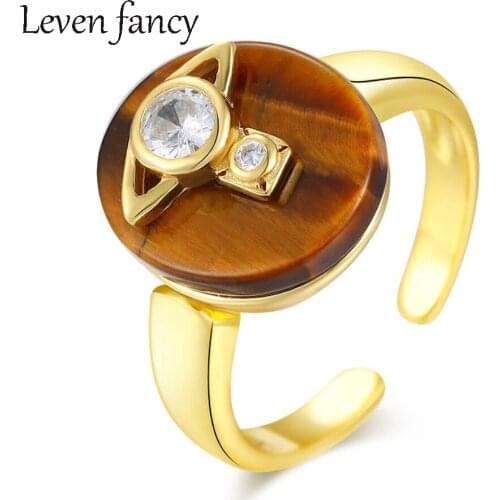 Saturn 925 Sterling Silver CZ Engatement Ring for Women Girls Statement Wedding Tiger Eye Planet Star Universe Open Band Jewelry