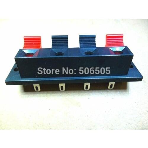 10pcs/lot Red and black 4 socket straight cable clamp speaker wire clip LED lamp test clip Free shipping