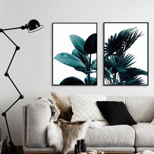 2pcs / set Creative GREEN PLANT Canvas Art Print Wall Poster Wall Pictures Painting Wall Art for Bedroom Living Room Home Decor