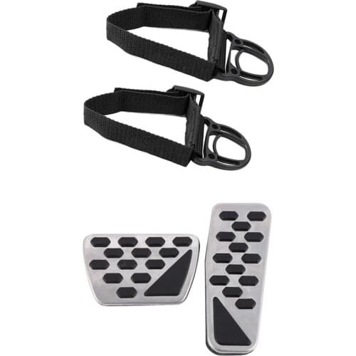 2X Gas And Brake Pedal Cover For 2018-2019 Jeep Wrangler Jl Models & 2Pcs Roll Bar Coat Hanger