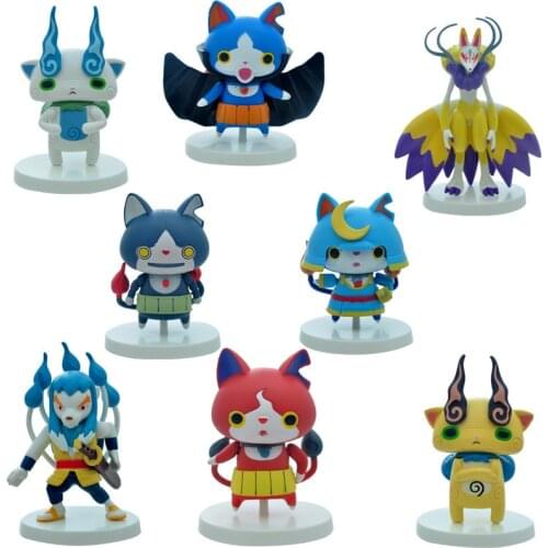 8pcs/set Anime Yokai Yo-kai Youkai Watch PVC Action Figure Figurine Resin Collection Model Toy Doll Gifts Cosplay