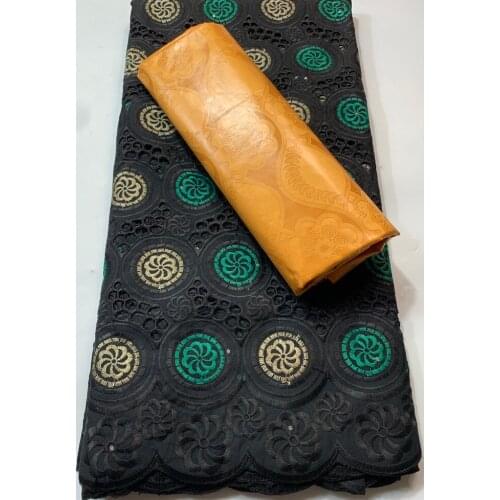 African Bazin Riche Lace Fabric 2021 High Quality Nigerian 100% Cotton Lace Punch Embroidery With Diamond For Wedding VKM103