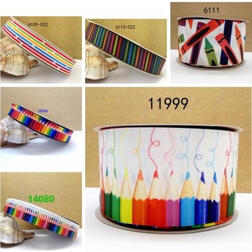 Free shipping 50 yard cartoon printed grosgrain ribbon 11999