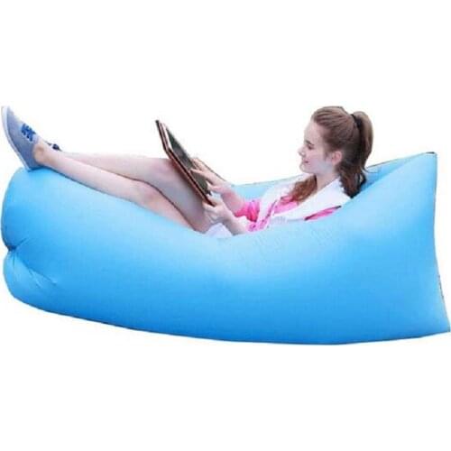 Outdoor Camping Relaxation Sofa Bed Beach Lazy Inflatable Air Sofa Sleeping Bag Inflatable Bed Folding Fast Air Travel Sofa