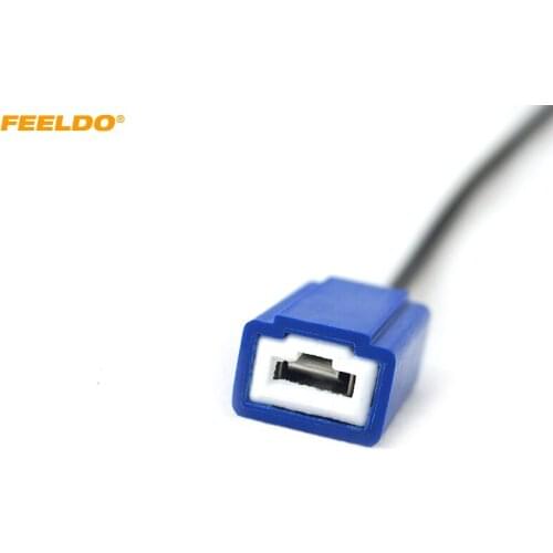 FEELDO 50Pcs H1/h3 female ceramic Heat Resistance Headlight Wiring Harness lamp holder socket CONNECTOR TER BULB #FD-5463