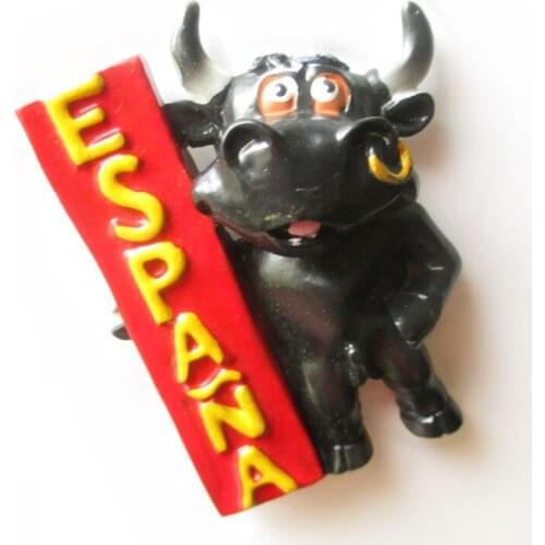 Hot Sale High Quality Cute Spain Bullfight Fridge Magnets Features Arts And Arafts Home Decor Refrigerator Magnetic Stickers