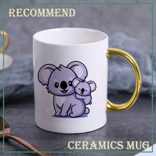 Personality Koala family Mug 400ml teacup coffee ceramic mugs office cup office Drinkware couple cup gift KTDW-030