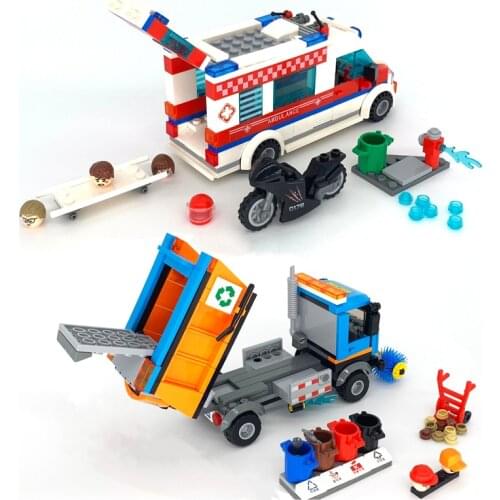 City Friends Hospital Ambulance Control Medical Vehicle Car Motor Building Blocks Hospital Nurse Bricks Classic Model Kids Toys