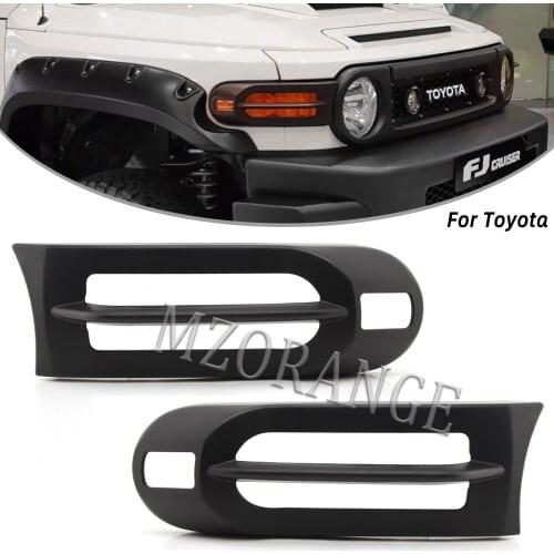 Fog light cover headlight cover For Toyota Fj Cruiser 2007-2020 Black ABS Front Fog Light Bumper Trim Car Styling Accessories