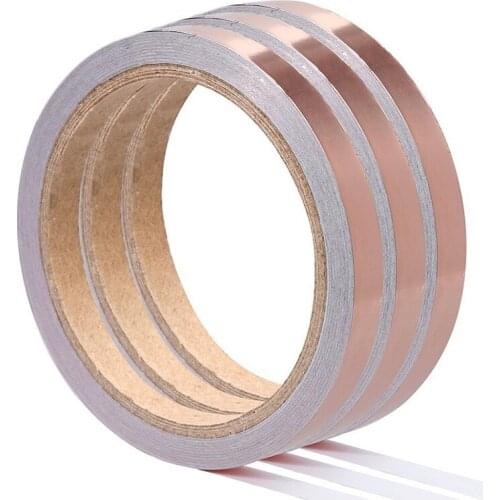 3*10M Copper Foil Tape with Conductive Adhensive EMI Shielding Conductive Adhesive for Stained Glass,Paper Circuits,Electrical R