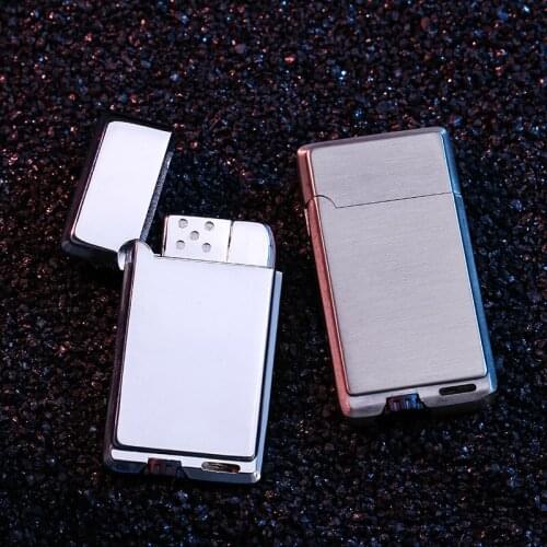 Straight Into The Blue Fmale Metal Inflatable Lighter Butane Gas Protable Windproof Lighter Accessories Smoking Accessories