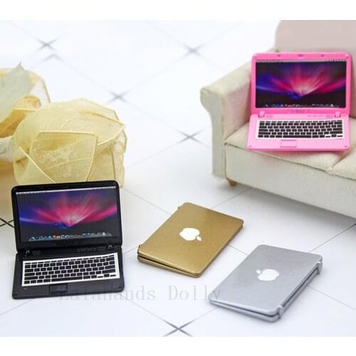 Doll House Mini Computer Model Doll House with Scene Food Play with Toys Simulation Small Items