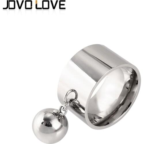 Fashion Brand Bague Femme Round Tag Stainless Steel Rings for Women Finger Jewelry Charm Wide Silver Rings for Wedding Gift