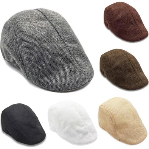 Mens Golf Cap Herringbone Wool Tweed Newsboy Retro Ivy Hat Cabbies Driving Winter Hat for Outdoor Golf Training