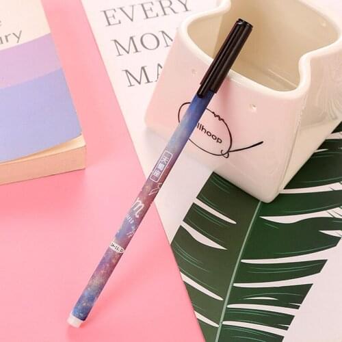 7Pcs Constellation Gel Pen Novelty 0.5mm Starry Black Ink Pen for Girl Gift Student Stationery School Writing Office Supplies