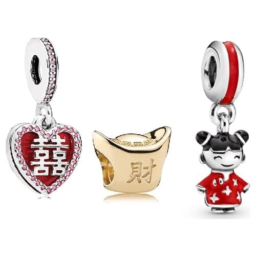 2020 New Classic Double Happiness, Doll, Treasure Bracelet Charm, Fashion Retro Jewelry For Wife Chic Wedding Anniversary Gift