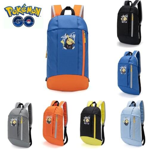 New Pokemon Pikachu Backpack Lightweight School Bag Boys Girls Travel Student Cartoon Backpack Outdoor Sports Mountaineering Bag