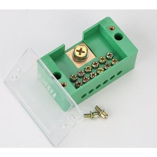 1pcs Single Phase One In Six Out Terminal Block For Household Connector With Good Insulation And High Temperature Resistance