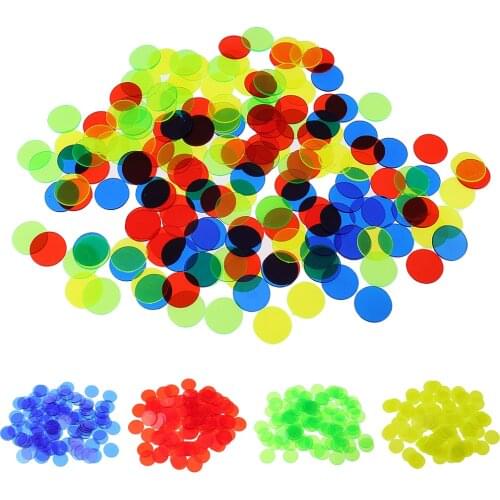 3/4 Inch Plastic Bingo Markers Chips Number Counters Pack of 100 Board Game Bingo Chips for Children