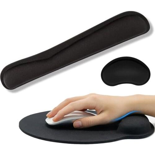 Support Hand Pressure Prevention Mouse Memory Foam Wrist Rest Pad Ergonomic Mousepad for Typist Office Gaming PC Laptop