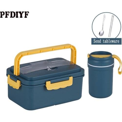 New Large-capacity Portable Lunch Box Set Microwave Oven Plastic Bento Box Box for Kids School Office Food Container Dinnerware