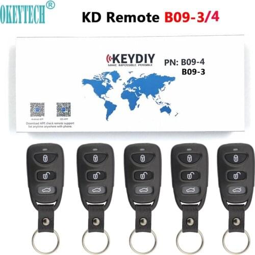 OkeyTech 5PCS/LOT B09-3 B09-4 B Series KD Remote Control For KIA For Hyundai For KD900/KD900+/URG200 Key Programmer Machine