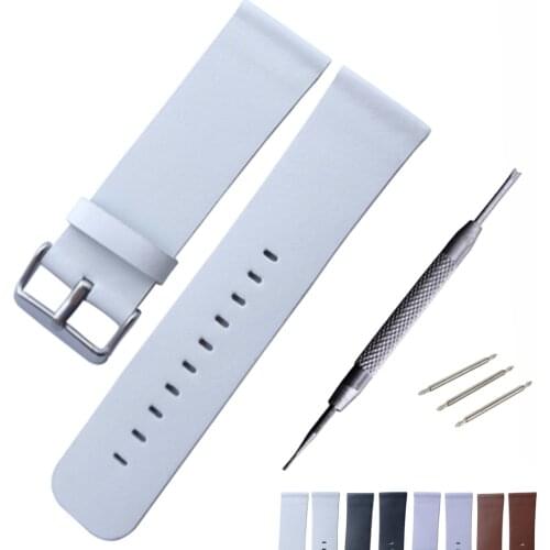 Soft Genuine Leather Watchband 24mm + Tool for For fossil DS DZ7313/7322/7257 Watch Band Wrist Strap Steel Buckle Bracelet